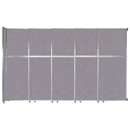 Versare Operable Wall Sliding Room Divider 15'7" x 10'3/4" Cloud Gray Fabric 1072508-1